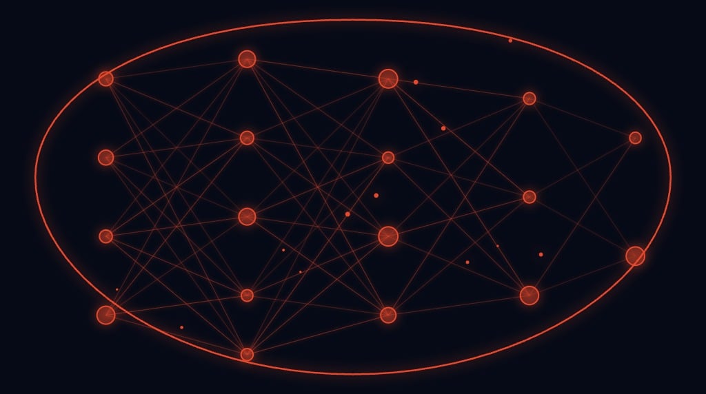 Rede neural futurista em formato de cérebro com sinapses brilhantes representando o futuro da IA no CRO