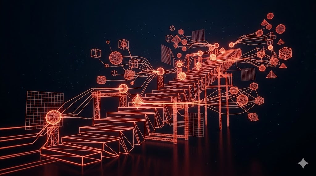 Painel holográfico mostrando casos de uso de agentes de IA no marketing