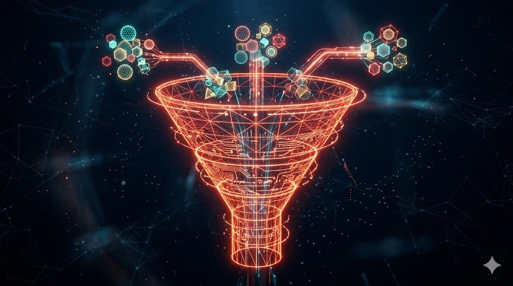 Funil de conversão com inteligência artificial otimizando etapas do retail media